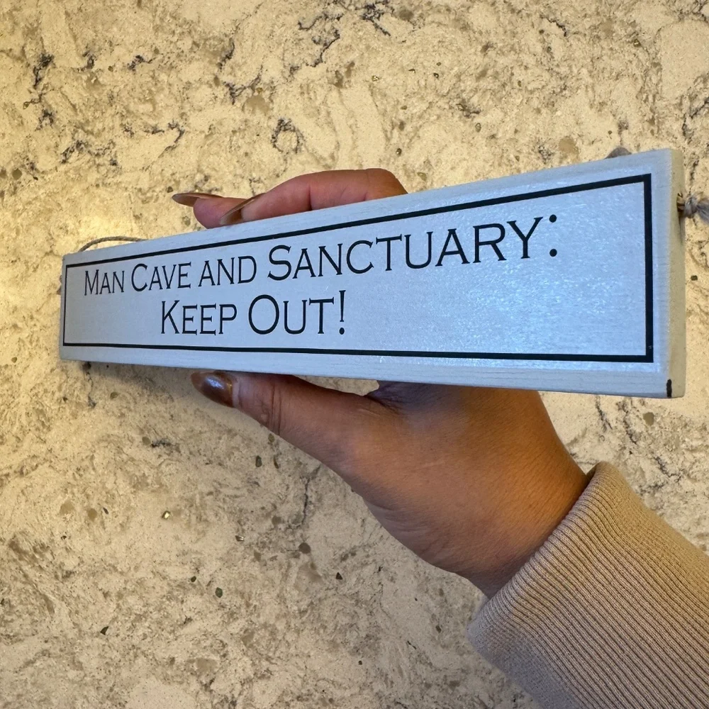 Novelty sign reads 